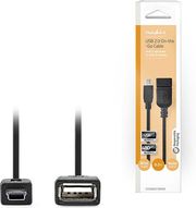 NEDIS CCGB60315BK02 USB 2.0 ADAPTER MINI 5-PIN MALE - USB-A FEMALE OTG 0.20M BLACK