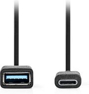 NEDIS CCGB61710BK02 USB-C ADAPTER USB 3.2 GEN 1 USB-C MALE - USB-A FEMALE 0.15M BLACK