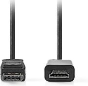 NEDIS CCGL37100BK10 DISPLAYPORT CABLE, DISPLAYPORT MALE - HDMI CONNECTOR 1080P 1.00M BLACK