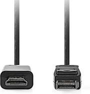 NEDIS CCGL37100BK20 DISPLAYPORT CABLE DISPLAYPORT MALE - HDMI CONNECTOR 1080P 2.00M BLACK