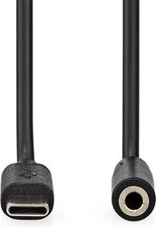 NEDIS CCGP65960BK10 USB-C ADAPTER USB-C MALE - 3.5MM FEMALE 1.00M BLACK