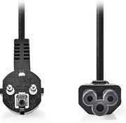 NEDIS CEGL10100BK20 POWER CABLE ANGLED SCHUKO MALE - IEC-320-C5 2.00M BLACK