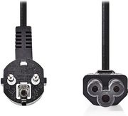 NEDIS CEGT10100BK20 POWER CABLE EARTH CONTACT MALE - IEC-320-C5 ANGLED 90° 2.00M BLACK