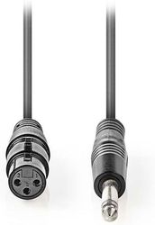 NEDIS COTG15120GY100 UNBALANCED XLR AUDIO CABLE XLR 3-PIN FEMALE - 6.35 MM MALE 10 M GREYC