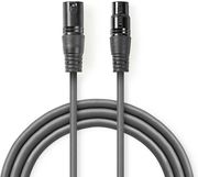 NEDIS COTH15010GY15 BALANCED XLR AUDIO CABLE XLR 3-PIN MALE - XLR 3-PIN FEMALE 1.5 M GREY