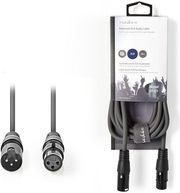 NEDIS COTH15010GY30 BALANCED XLR AUDIO CABLE XLR 3-PIN MALE - XLR 3-PIN FEMALE 3.0 M GREY