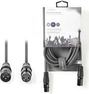 NEDIS COTH15010GY50 BALANCED XLR AUDIO CABLE XLR 3-PIN MALE - XLR 3-PIN FEMALE 5.0 M GREY