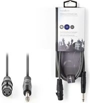NEDIS COTH15120GY15 UNBALANCED XLR AUDIO CABLE XLR 3-PIN FEMALE - 6.35 MM MALE 1.5 M GREY
