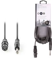 NEDIS COTH15120GY30 UNBALANCED XLR AUDIO CABLE XLR 3-PIN FEMALE - 6.35 MM MALE 3.0 M GREY