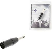 NEDIS COTP15942BK XLR ADAPTER MONO XLR 3-PIN MALE - 6.35 MM MALE BLACKP