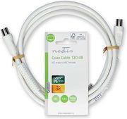 NEDIS CSGL40020WT15 COAX CABLE IEC (COAX) MALE - IEC (COAX) FEMALE 120DB 1.50M WHITE
