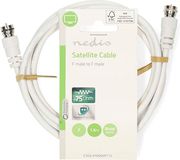 NEDIS CSGL41000WT15 SATELLITE &amp; ANTENNA CABLE F MALE - F MALE 1.50M WHITE
