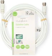 NEDIS CSGL41000WT20 SATELLITE &amp; ANTENNA CABLE F MALE - F MALE 2.00M WHITE