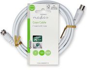 NEDIS CSGL41800WT15 SATELLITE &amp; ANTENNA CABLE F MALE - IEC (COAX) MALE 1.50M WHITE
