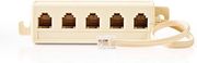 NEDIS NEDIS CTGB90825IV02 TELECOM EXTENSION CABLE RJ11 MALE - 5X RJ11 (4/6) FEMALE 0.20M IVORY