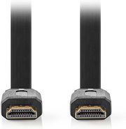 NEDIS CVGL34100BK20 HIGH SPEED FLAT CABLE WITH ETHERNET 4K@30HZ 2.00M BLACK