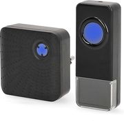 NEDIS DOORB310BK WIRELESS DOORBELL SET WITH 1 RECEIVER AND 58 MELODIES BLACK