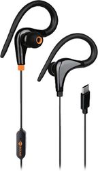 MELICONI MELICONI 497409 MYSOUND SPEAK FIT IN-EAR (HOOK) STEREO HEADSET USB-C BLACK/ORAN