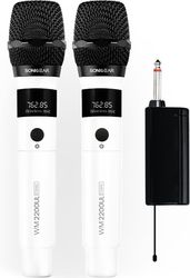 SONICGEAR SONICGEAR DUAL 2.4G WIRELESS LED MICROPHONE WM 2200 UL BIANCO WM2200UL-BNC