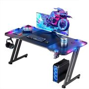 LAMTECH RGB GAMING DESK WITH CUP HOLDER &amp; HEADPHONE HOOK LAM980343