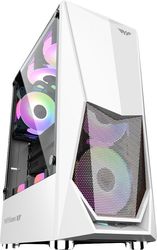 ARMAGGEDDON ATX/MATX PC CASING WITH 3XARGB FANS WHITE TRITRON1-W