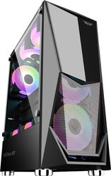 ARMAGGEDDON ATX/MATX PC CASING WITH 3XARGB FANS BLACK TRITRON1-B