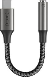 XO NB-R257C ΚΑΛΩΔΙΟ-ΑΝΤΑΠΤΟΡΑΣ USB HIGH-SPEED TYPE-C ΑΡΣ. - 3.5MM ΘΗΛ. 0.13M ΣΕ ΓΚΡΙ ΧΡΩΜΑ