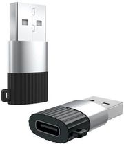 XO NB149-E ΑΝΤΑΠΤΟΡΑΣ USB HIGH-SPEED Α ΑΡΣ. - USB TYPE-C ΘΗΛ. ΣΕ ΜΑΥΡΟ/ΑΣΗΜΙ ΧΡΩΜΑ