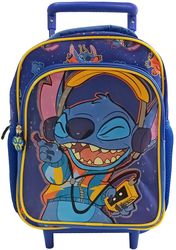 ΤΣΑΝΤΑ ΝΗΠΙΟΥ ΤΡΟΛΕΙ STITCH  29CM ΜΕ  ΜΠΡΟΣΤΙΝΉ ΤΣΕΠΗ ΚΑΙ ΜΕ 2 ΠΛΑΙΝΕΣ ΤΣΕΠΕΣ