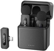 BOYA BOYA BY-V30 MOBILE WIRELESS MIC FOR ANDROID IPHONE (USB-C) 2 PERSON VLOG W CHARGING CASE 100M 36H