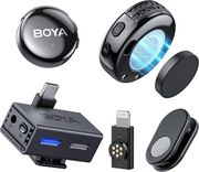 BOYA BOYALINK 3 - TYPE-C &amp; 3,5MM AI-POWERED BUTTON WIRELESS MICROPHONE 2 TX + 1 RX NO CASE