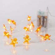 EUROLAMP 20 MINI LED ΜΠΙΣΚΟΤΑΝΘΡΩΠΟΣ 3XAA TIMER ΑΣΗΜΙ ΧΑΛΚ. ΚΑΛ. ΘΕΡΜΟ ΛΕΥΚΟ ΠΡΟΕΚΤ. 30CM IP20