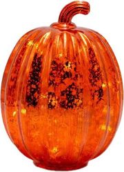 EUROLAMP ΦΩΤΙΖΟΜΕΝΗ ΠΟΡΤΟΚΑΛΙ ΠΛΑΣΤΙΚΗ ΚΟΛΟΚΥΘΑ 3XAAA TIMER 10 ΘΕΡΜΑ ΛΕΥΚΑ LED 15X20CM IP20