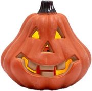 EUROLAMP ΦΩΤΙΖΟΜΕΝΗ ΠΟΡΤΟΚΑΛΙ ΚΟΛΟΚΥΘΑ 2XAA 6 ΘΕΡΜΑ ΛΕΥΚΑ LED 16X14X15CM IP20