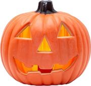 EUROLAMP ΦΩΤΙΖΟΜΕΝΗ ΠΟΡΤΟΚΑΛΙ ΚΟΛΟΚΥΘΑ ΣΚΑΛΙΣΤΟ ΠΡΟΣΩΠΟ 2XAA 6 ΘΕΡΜΑ ΛΕΥΚΑ LED 20X15X19CM IP20