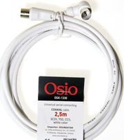 OSIO OSIO OSK-1330 ΟΜΟΑΞΟΝΙΚΟ ΚΑΛΩΔΙΟ ΚΕΡΑΙΑΣ ΓΩΝΙΑΚΟ ΑΡΣΕΝΙΚΟ ΣΕ ΘΗΛΥΚΟ 2.5 M 75 Ω