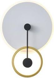 EUROLAMP ΦΩΤΙΣΤΙΚΟ TOIXOY ΜΕΤΑΛΛIKO LED 15W 1000LM 3000K 280X400X70MM ΧΡΥΣΟ ARTE ILLUMINA O CLOCK