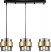 EUROLAMP ΦΩΤΙΣΤΙΚΟ ΚΡΕΜΑΣΤΟ 3ΦΩΤΟ 3XE27 MAX 15W 180X1215MM ΜΑΥΡΟ-ΧΡΥΣΟ ARTE ILLUMINA RELIAC