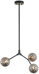 EUROLAMP ΦΩΤΙΣΤΙΚΟ ΚΡΕΜΑΣΤΟ 3ΦΩΤΟ 3ΧG9 MAX15W 800Χ900MM ΜΑΥΡΟ-ΓΚΡΙ ARTE ILLUMINA ATOM