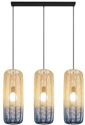 EUROLAMP ΦΩΤΙΣΤΙΚΟ ΚΡΕΜΑΣΤΟ 3ΦΩΤΟ Ε27 L1000XH1200 RATTAN ΛΕΥΚΟ ΓΑΛΑΖΙΟ ARTE ILLUMINA KAI