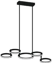 EUROLAMP ΦΩΤΙΣΤΙΚΟ ΚΡΕΜΑΣΤΟ 5ΦΩΤΟ LED 48W 930X280X290 ΜΑΥΡΟ ARTE ILLUMINA