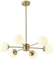 EUROLAMP ΦΩΤΙΣΤΙΚΟ ΚΡΕΜΑΣΤΟ 6XΕ27 MAX 15W 720X730MM ΛΕΥΚΟ ARTE ILLUMINA PUFF