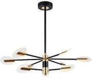 EUROLAMP ΦΩΤΙΣΤΙΚΟ ΚΡΕΜΑΣΤΟ 9ΦΩΤΟ LED 63W 3CCT 88X65 ΜΑΥΡΟ-ΧΡΥΣΟ ARTE ILLUMINA