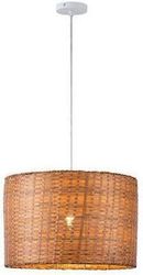 EUROLAMP ΦΩΤΙΣΤΙΚΟ ΚΡΕΜΑΣΤΟ BAMBOO 1XE27 MAX 15W 400Χ400X270MM ARTE ILLUMINA JUTE