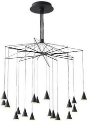 EUROLAMP ΦΩΤΙΣΤΙΚΟ ΚΡΕΜΑΣΤΟ LED 90W 5400LM 3000K Φ1000X1200MM ΜΑΥΡΟ ARTE ILLUMINA CAMPANELLE