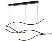 EUROLAMP ΦΩΤΙΣΤΙΚΟ ΚΡΕΜΑΣΤΟ ΑΛΟΥΜΙΝΙO 30W 2260LM 3000K 30X1200X1450MM ΜΑΥΡΟ ARTE ILLUMINA WAVES