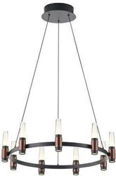 EUROLAMP ΦΩΤΙΣΤΙΚΟ ΚΡΕΜΑΣΤΟ ΑΛΟΥΜΙΝΙΟ LED 43W 2580LM 3000K ΜΑΥΡΟ-ΚΑΦΕ ARTE ILLUMINA VELAS