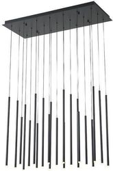 EUROLAMP ΦΩΤΙΣΤΙΚΟ ΚΡΕΜΑΣΤΟ ΑΛΟΥΜΙΝΙΟ LED 47W 2820LM 3000K ΜΑΥΡΟ ARTE ILLUMINA CASCADE