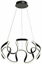 EUROLAMP ΦΩΤΙΣΤΙΚΟ ΚΡΕΜΑΣΤΟ ΑΛΟΥΜΙΝΙΟ ΣΤΡΟΓΓΥΛΟ LED 60W 3200LM 3CCT ΜΑΥΡΟ ARTE ILLUMINA