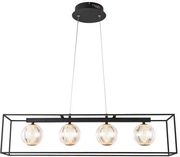 EUROLAMP ΦΩΤΙΣΤΙΚΟ ΚΡΕΜΑΣΤΟ ΜΕΤΑΛΛΟ LED 14W 650LM 3000K 80X1200MM ΜΑΥΡΟ ARTE ILLUMINA BOX